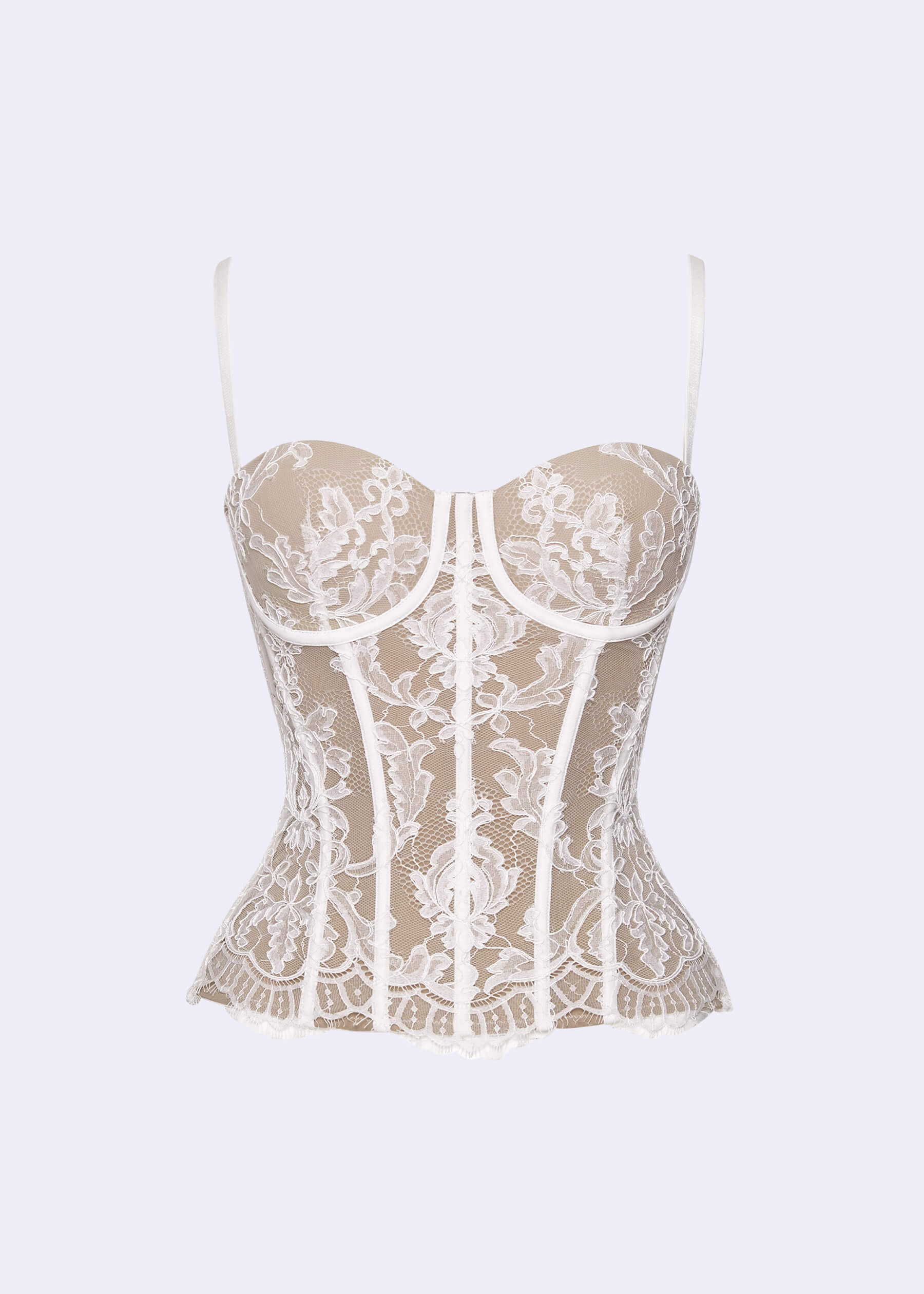 White & Lavender Floral Corset Crop Top | Boho Pink - View #11