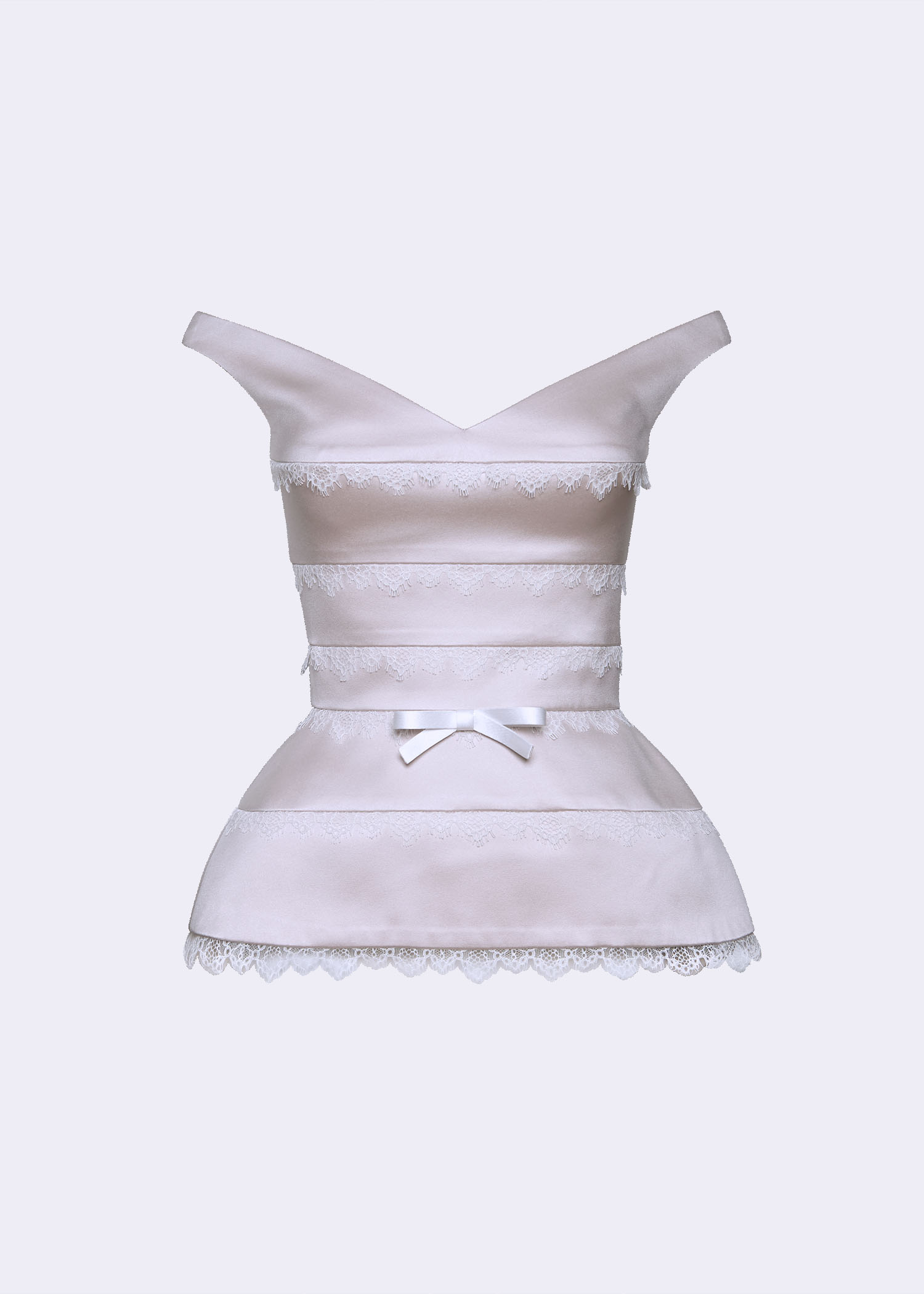 LITMUS Sheer Lace Puffy Top 起きん 【 White 】