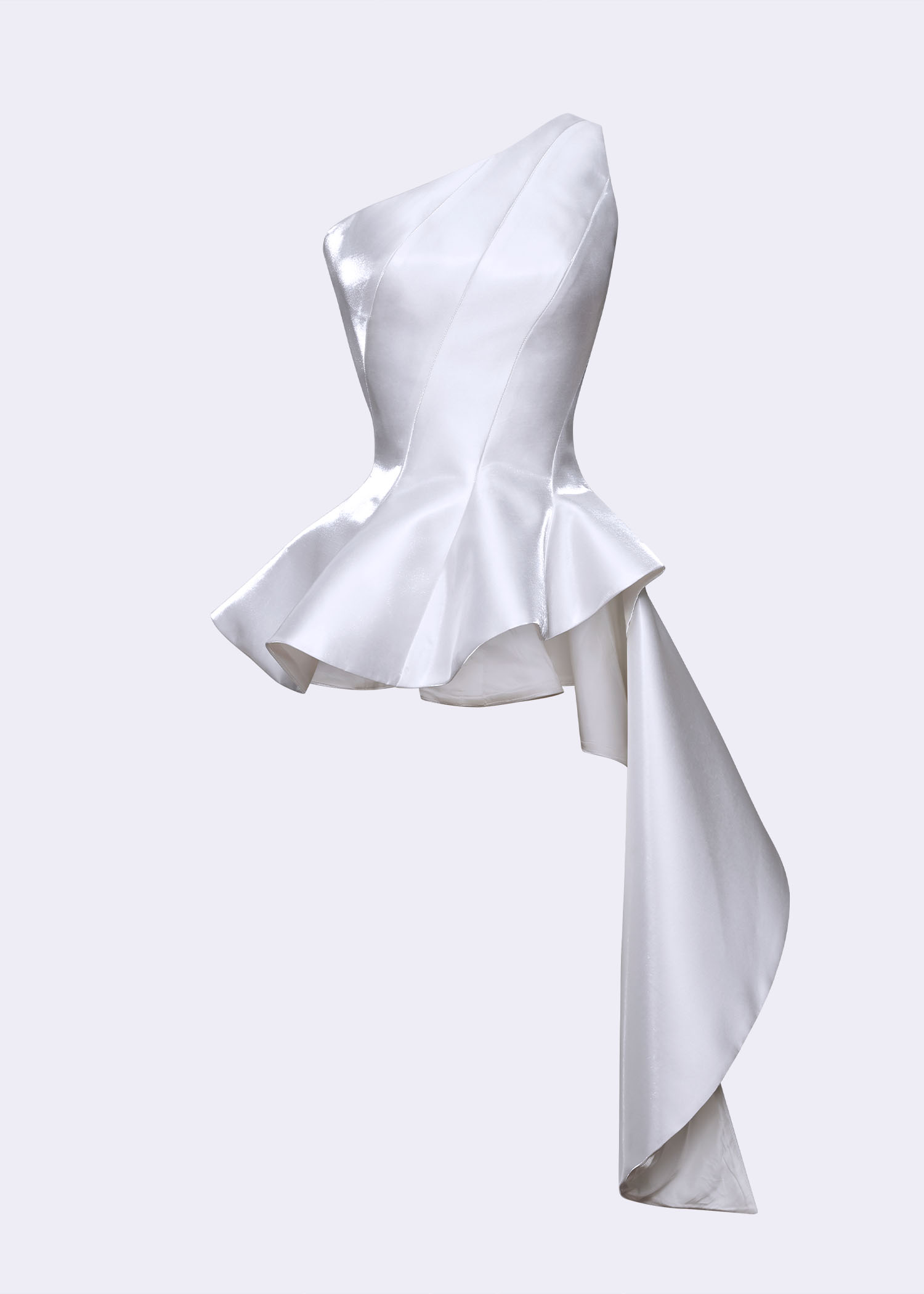 satin peplum blouse