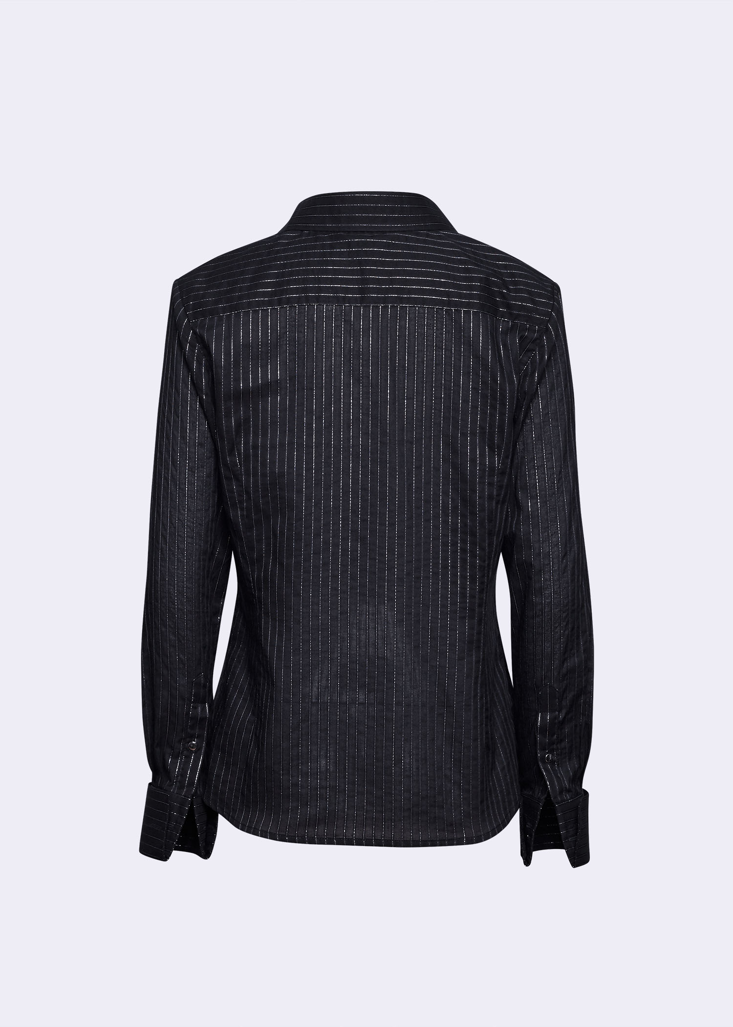 Black Stripe Metallic Shirt - POEM