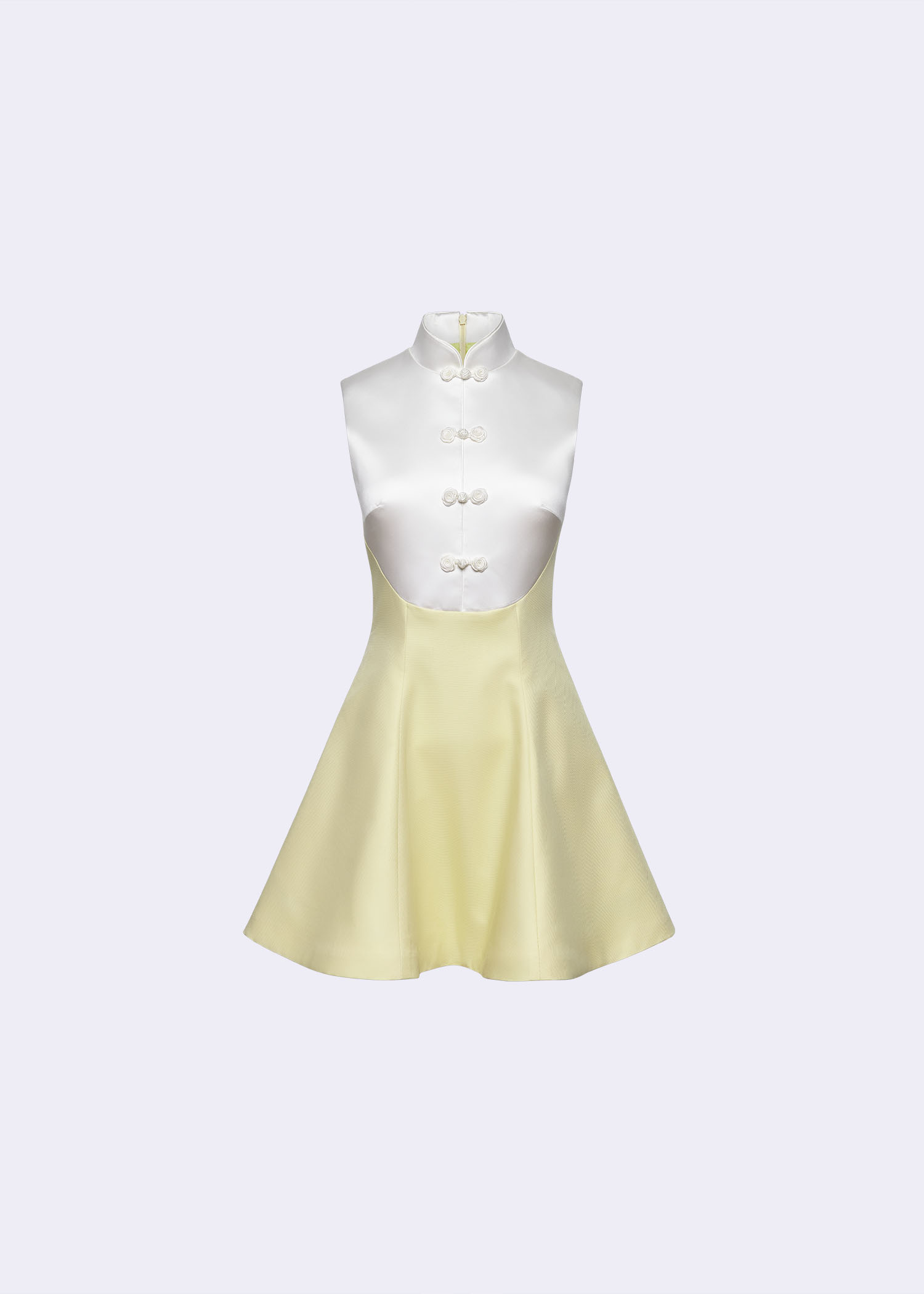 Baby-corn Cheongsam A-Line Mini Dress - POEM Baby-corn Cheongsam A-Line Mini Dress - POEM