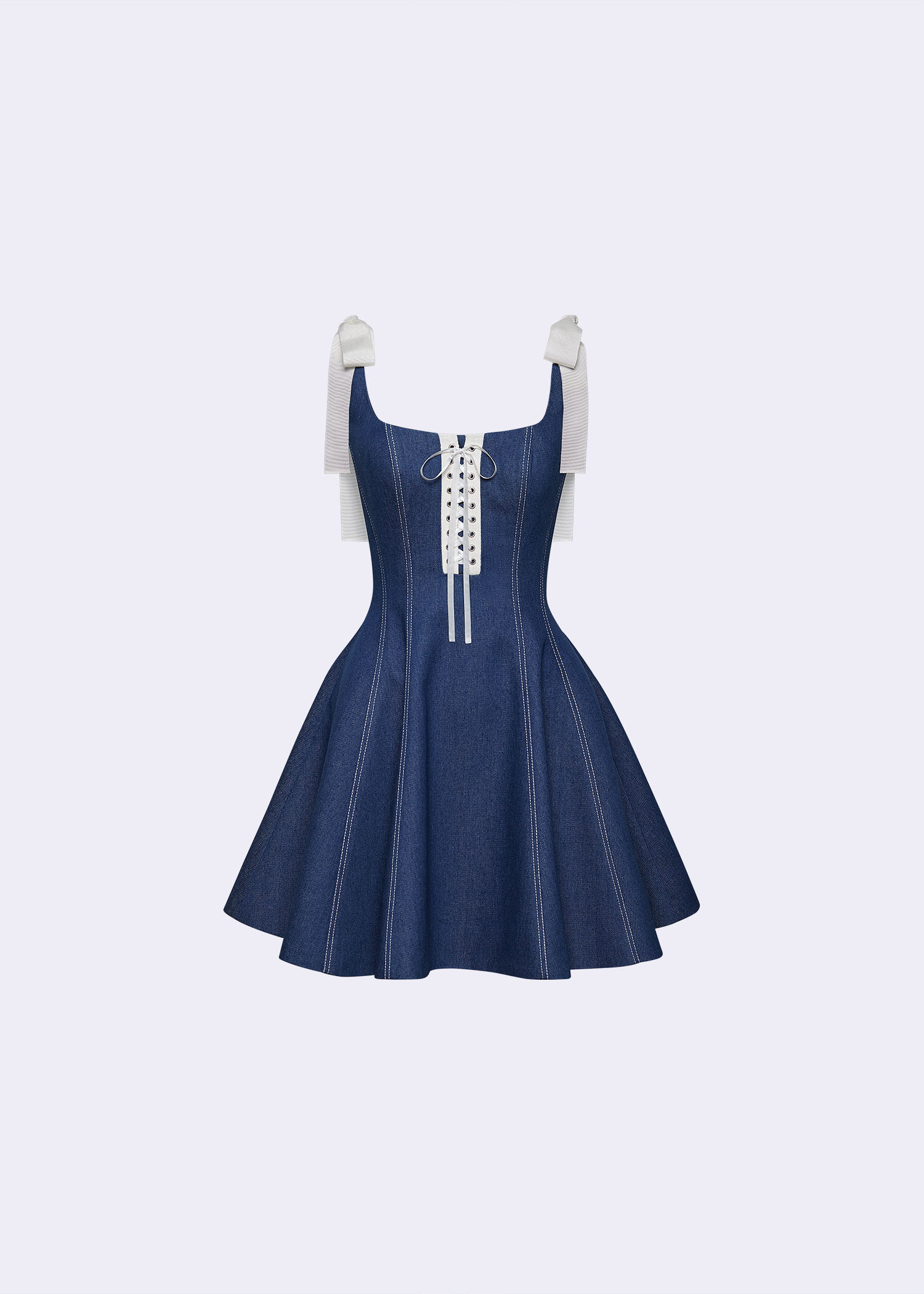 Nautica Femme Denim Corset Mini Dress - POEM