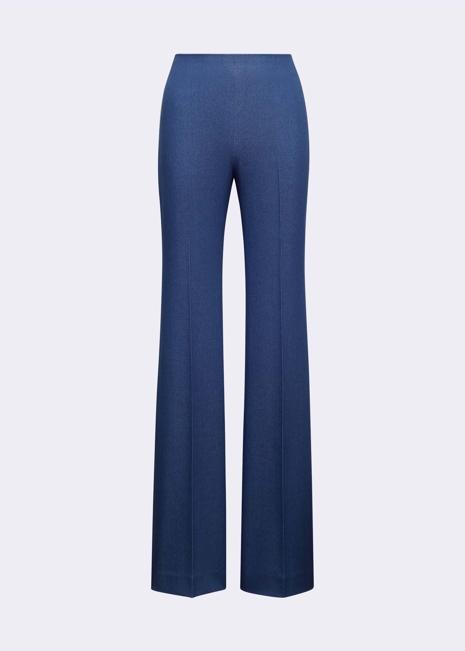 Blue Denim Semi-Flare Trousers - POEM
